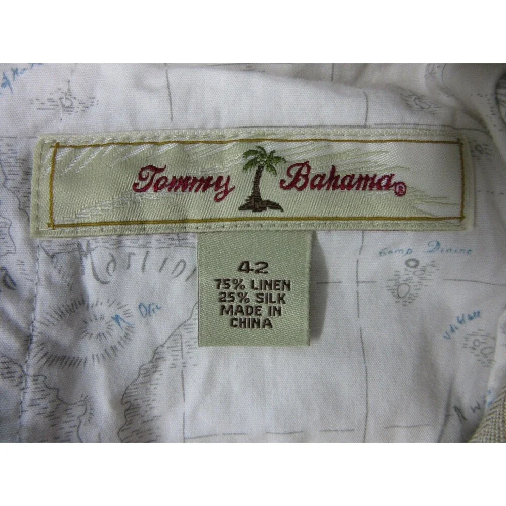 Tommy Bahama Pants Mens 42 (Actual 39 x28.5) Linen Silk Blend Chino Beige